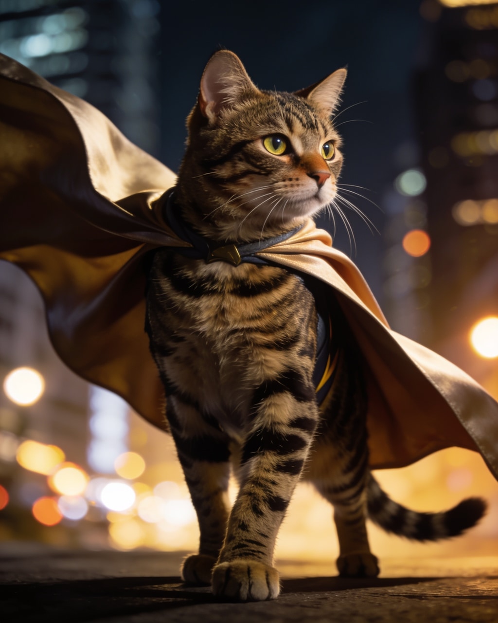 虎斑猫超级英雄海报成片,GPT Image 2 猫咪照片可复制 Prompt